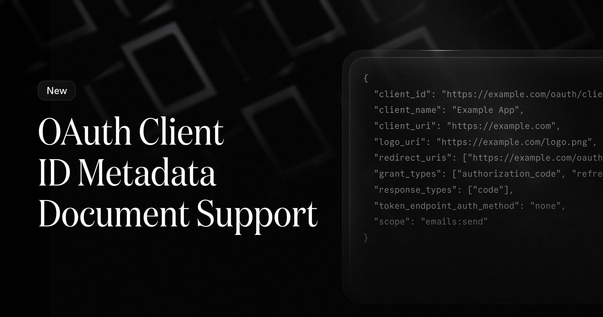 OAuth Client ID Metadata Document Support